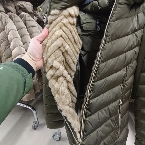 Steppelt téli kabát - FLY-2921 - Khaki