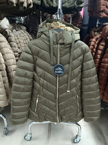 Steppelt téli kabát - FLY-2921 - Khaki