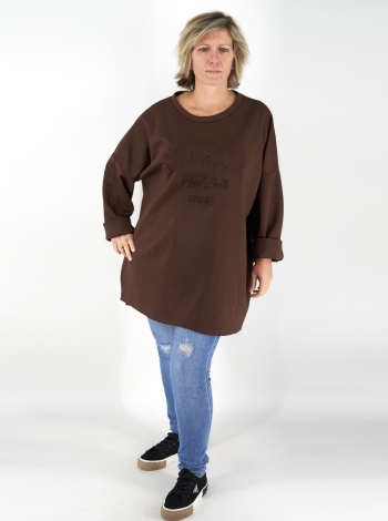 "Brooklyn" felíratú tunika - T25054 - Barna