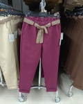 Gumis derekú sztreccs nadrág ( Őszi-Téli ) - N8922 - Bordó