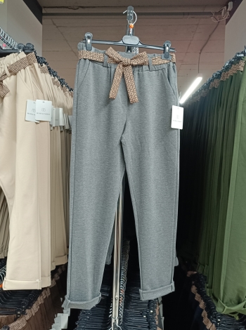 Gumis derekú sztreccs nadrág ( Őszi-Téli ) - N8922 - Világos szürke