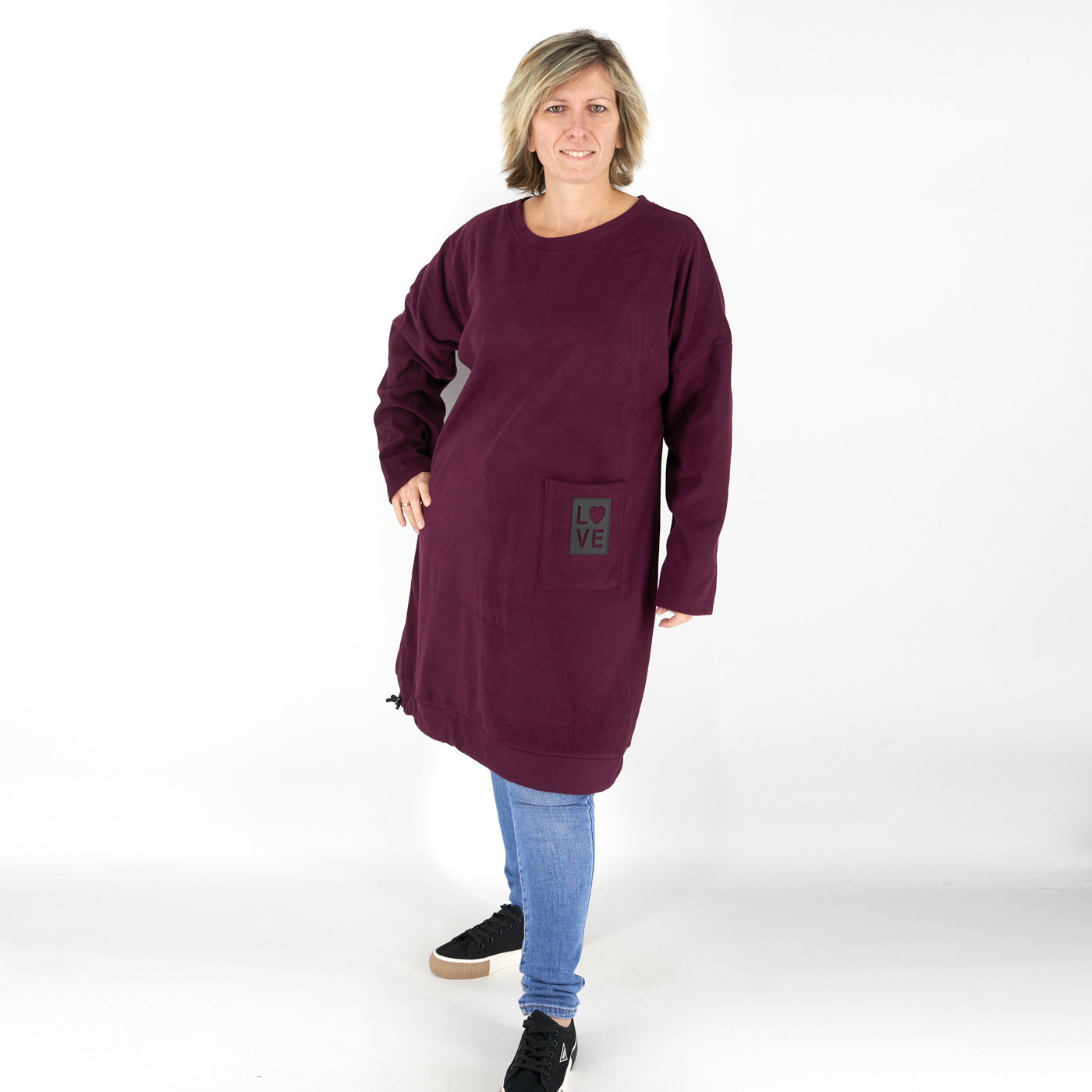 Mikropolár tunika/pulcsi - T25055 - Padlizsán 1 Mikropolár tunika/pulcsi - T25055 - Padlizsán