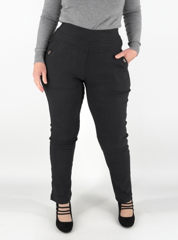 Női sztreccs nadrág (belül bolyhos) – H2516 - Fekete