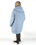 Plus size, női tollkabát - FLY-2993 - Babakék