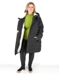Plus size, női tollkabát – FLY-2993 – Fekete