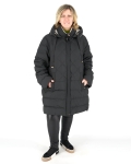 Plus size, női tollkabát – FLY-2993 – Fekete