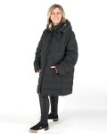 Plus size, női tollkabát – FLY-2993 – Fekete