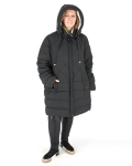 Plus size, női tollkabát – FLY-2993 – Fekete