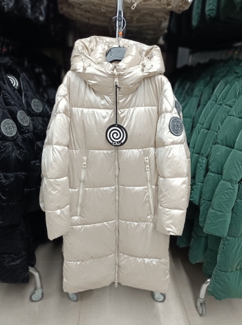 Steppelt, hosszú téli kabát - INFINITY LONG - FLY-2312 - Ekrü