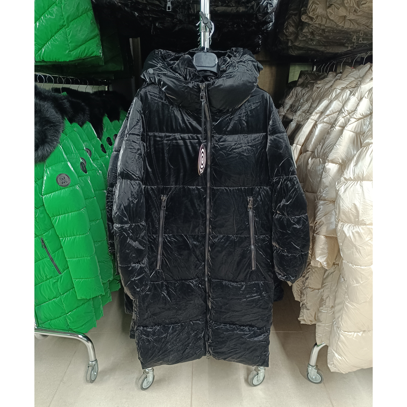 Steppelt, hosszú téli kabát - INFINITY LONG - FLY-2312 - Fekete 1 Steppelt, hosszú téli kabát - INFINITY LONG - FLY-2312 - Fekete