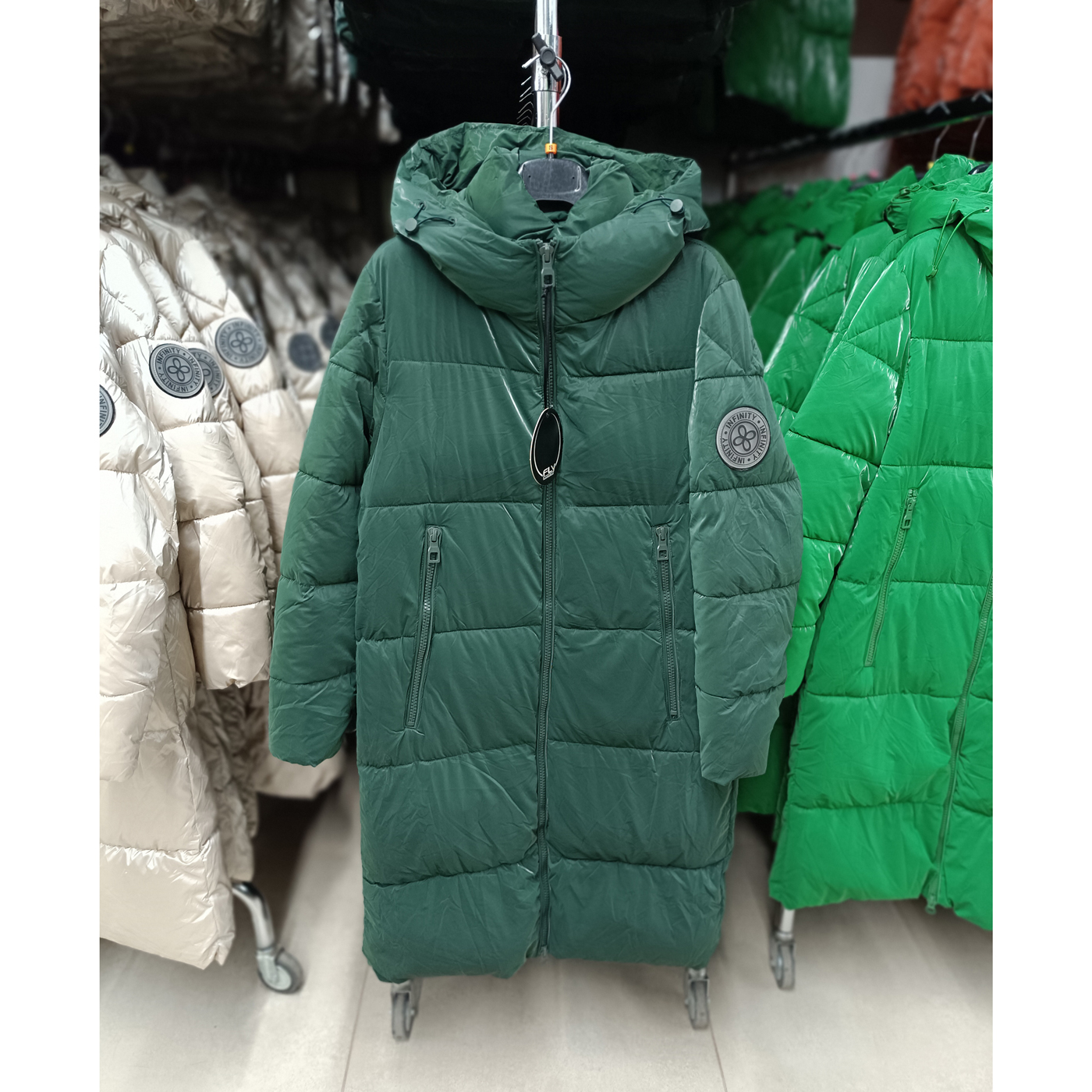 Steppelt, hosszú téli kabát - INFINITY LONG - FLY-2312 - Petrol 1 Steppelt, hosszú téli kabát - INFINITY LONG - FLY-2312 - Petrol