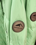 Sportos fazonú, hosszú női tollkabát - FLY-2927 - Menta