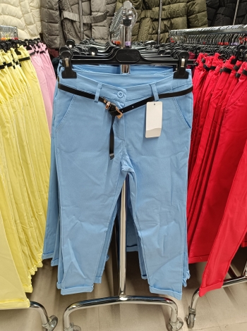 Elegáns női nadrág + öv - N2825 - Babakék
