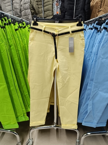 Elegáns női nadrág + öv - N2825 - Sárga
