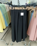 Magas derekú, hosszú szoknya nadrág + öv - ZP3397 ( Tavaszi-Nyári ) - Fekete