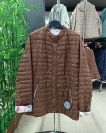 Plus size, női steppelt átmeneti kabát - FLY-2953 - Barna