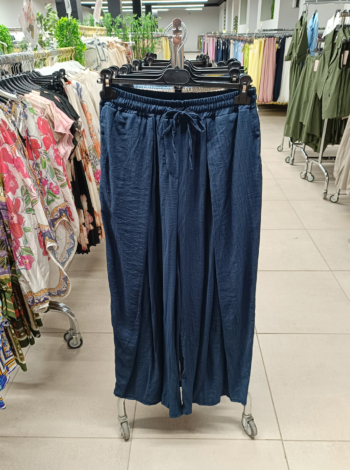 Lenge, bő szárú női nadrág - N3488 - Sötétkék