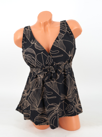 Sortos szoknyás tankini - F26311 - Arany