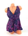 Sortos szoknyás tankini - F26311 - Pink