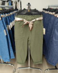 Vékony, nyári női nadrág + Sál - N9673 - Khaki