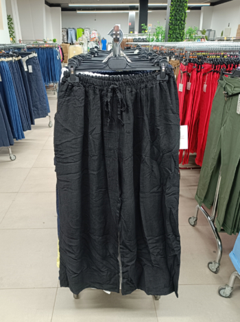 Nagyméretű vékony nyári nadrág, bőszárú - N83555 - Fekete