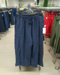 Nagyméretű vékony nyári nadrág, bőszárú - N83555 - Sötétkék