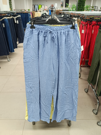 Nagyméretű vékony nyári nadrág, bőszárú - N83555 - Világoskék