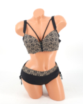 Szivacsos kosaras bikini - F26806 - Fekete-barna