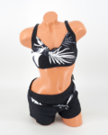 Toppos, sortos bikini - F26711 - Fekete-fehér