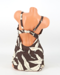 A vonalú tankini - DY8401 - Sötétbarna-bézs