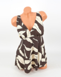 A vonalú tankini - DY8401 - Sötétbarna-bézs2