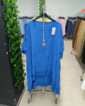 Nagyméretű tunika + nyaklánc - R22244 - Királykék