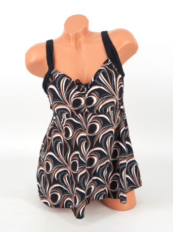 Toppos fazonú A vonalú tankini - DY8406 - Bronz
