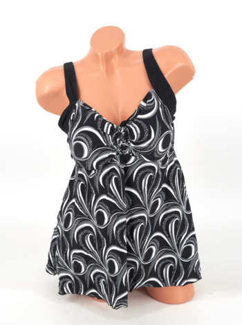 Toppos fazonú A vonalú tankini - DY8406 - Szürke