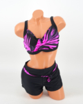 Toppos, sortos bikini - F26711 - Fekete-pink