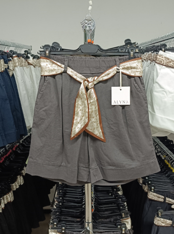 Pamut, női bermuda nadrág - N3407 - Taupe