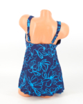 Zárt hátú, sortos szoknyás tankini - F26312 - Sötétkék-kék-2
