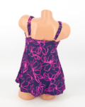 Zárt hátú, sortos szoknyás tankini - F26312 - Sötétkék-pink 4 Zárt hátú, sortos szoknyás tankini - F26312 - Sötétkék-pink-2