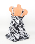 Hosszú szoknyás, sortos tankini – F25550 – Fekete-fehér-2
