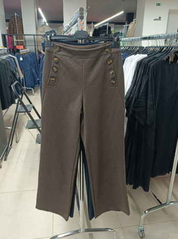 Elegáns, magas derekú női nadrág - N3167 ( Őszi-Téli ) - Barna