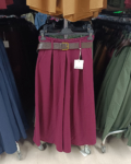 Magas derekú, hosszú szoknya nadrág + öv - ZP3397 ( Őszi-Téli ) - Padlizsán