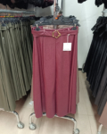Elegáns, magas derekú műbőr maxi szoknya - N5239 - Bordó