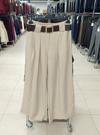 Elegáns, női nadrágszoknya + öv - N3544 - Bézs
