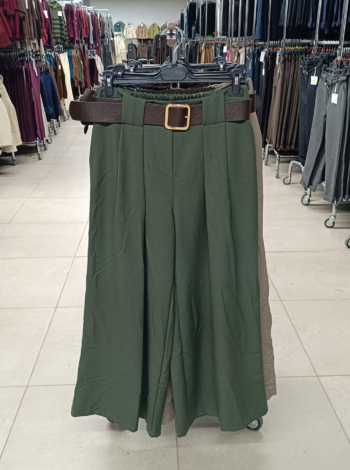Elegáns, női nadrágszoknya + öv - N3544 - Zöld