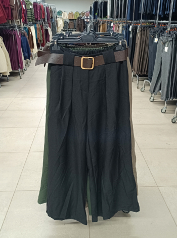 Elegáns, női nadrágszoknya + öv - N3544 - Fekete