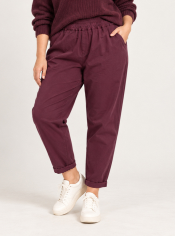 Gumis derekú, sztreccs répa nadrág - N10106 - Burgundi