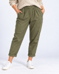 Gumis derekú, sztreccs répa nadrág - N10106 - Khaki zöld