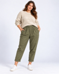 Gumis derekú, sztreccs répa nadrág - N10106 - Khaki zöld