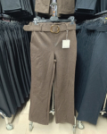 Magas derekú, elegáns női nadrág + öv ( Őszi-Téli ) - N3121Z - Csokibarna