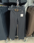 Magas derekú, elegáns női nadrág + öv ( Őszi-Téli ) - N3121Z - Fekete